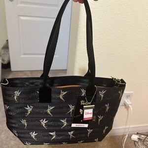 Disney Black Tinker Bell Tote Bag
